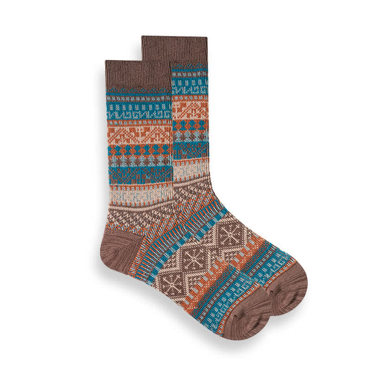 Retro National Style Ethno-gestreifte Socken