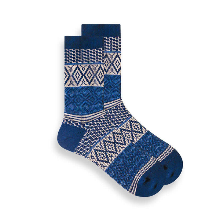 Retro National Style Ethno-gestreifte Socken