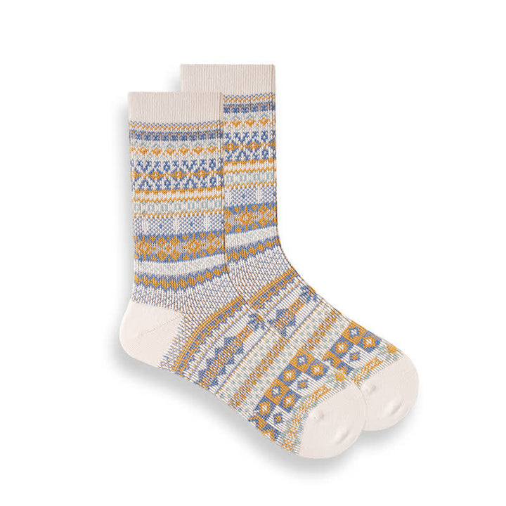 Retro National Style Ethno-gestreifte Socken