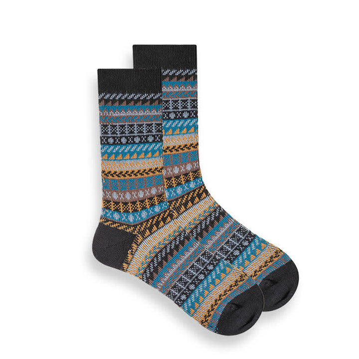 Retro National Style Ethno-gestreifte Socken