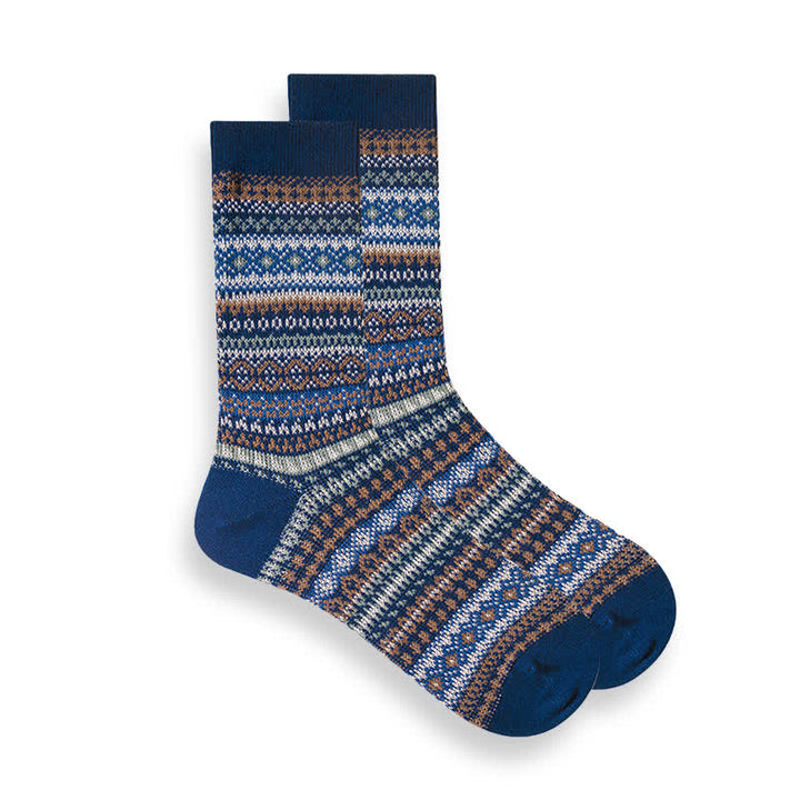 Retro National Style Ethno-gestreifte Socken