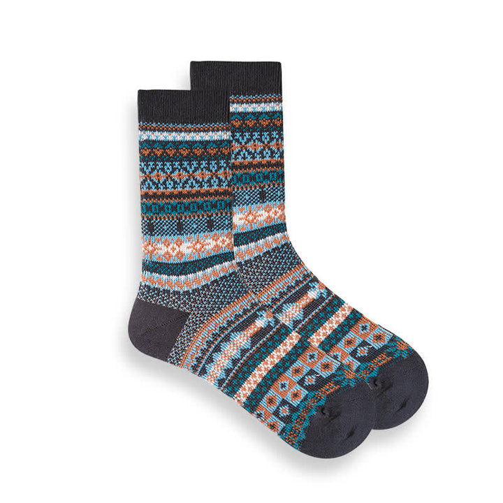 Retro National Style Ethno-gestreifte Socken