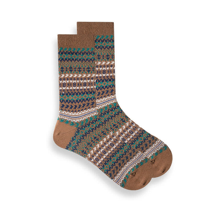 Retro National Style Ethno-gestreifte Socken