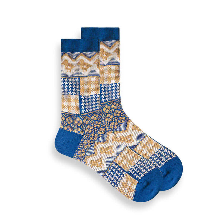 Retro National Style Ethno-gestreifte Socken