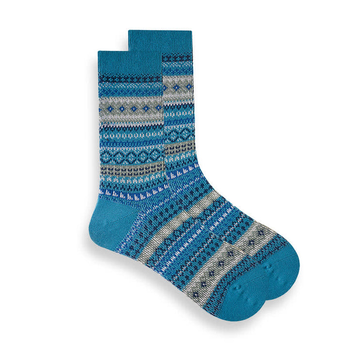 Retro National Style Ethno-gestreifte Socken