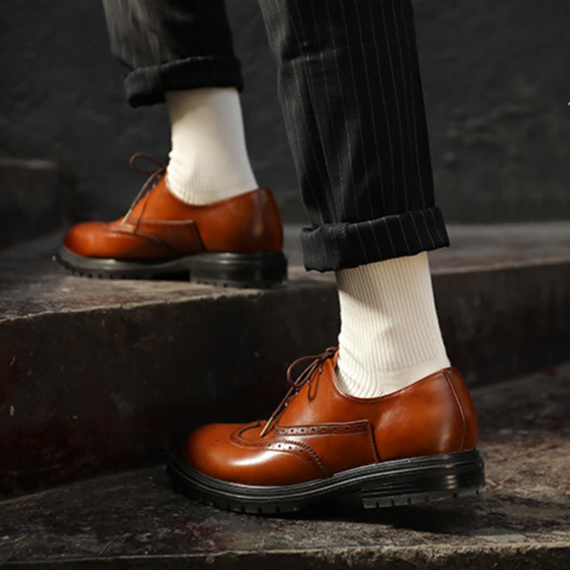Gemütliche Herren-Baumwollsocken in Unitönen mit Rippenmuster