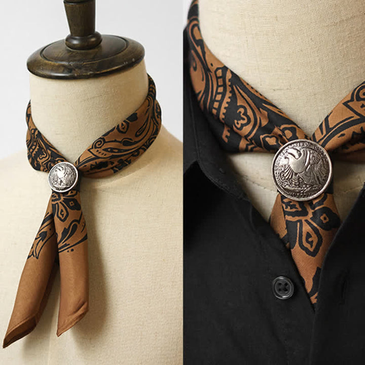 Retro Paisley-Muster Quadratisches Tuch mit Schaltuch-Schnalle