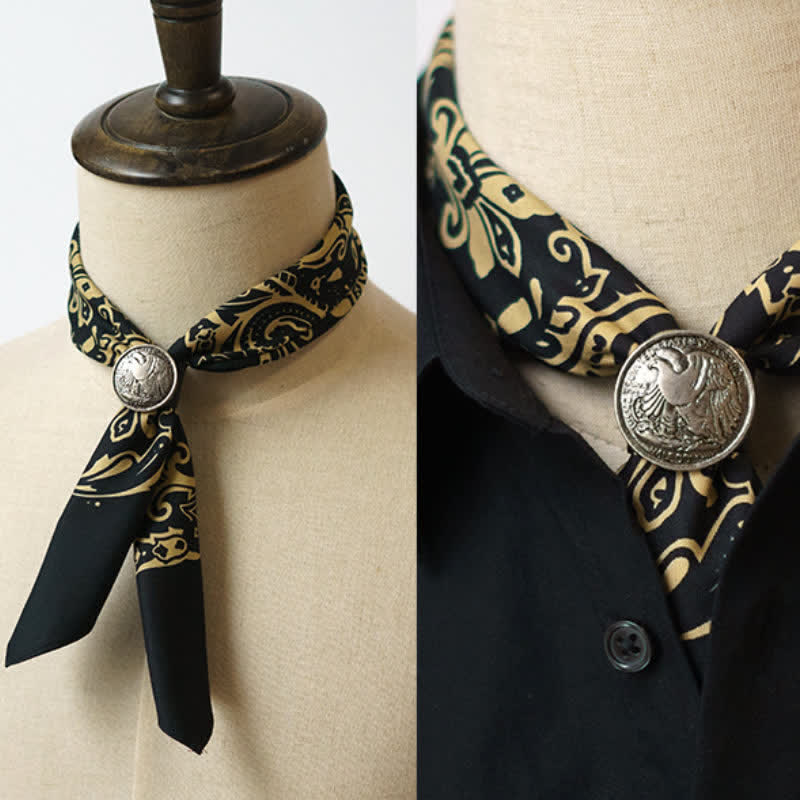 Retro Paisley-Muster Quadratisches Tuch mit Schaltuch-Schnalle