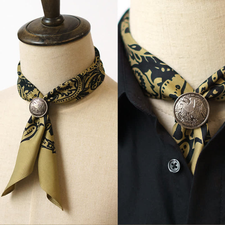 Retro Paisley-Muster Quadratisches Tuch mit Schaltuch-Schnalle