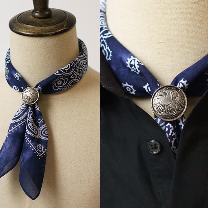 Paisley-Säurewasch-Quadratschal mit Schalschnalle