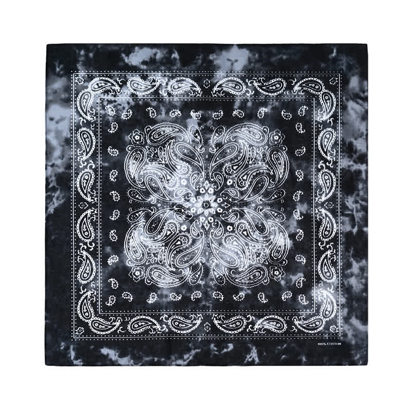 Paisley-Säurewasch-Quadratschal mit Schalschnalle