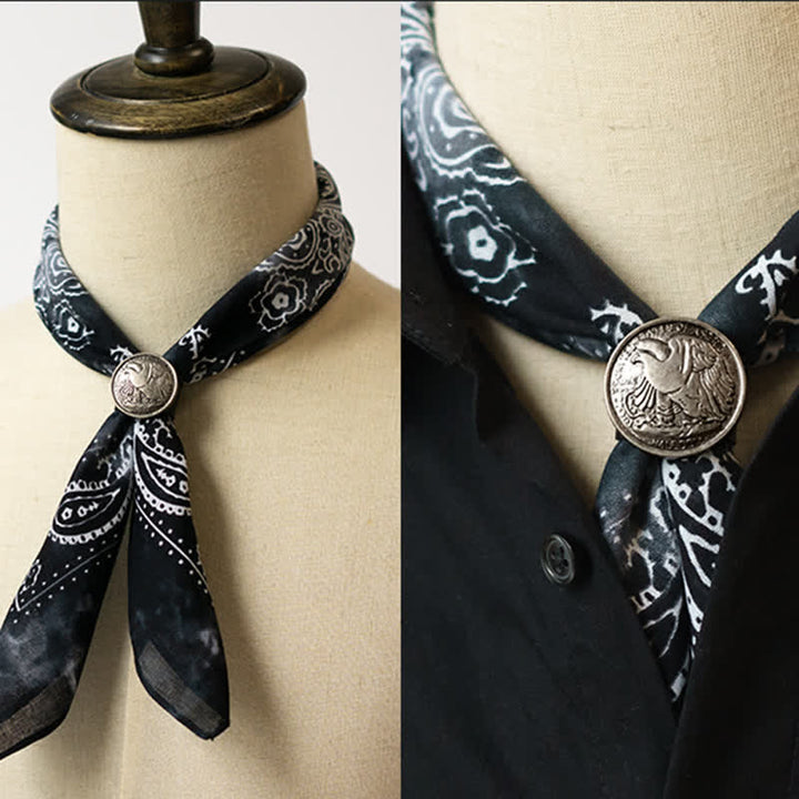 Paisley-Säurewasch-Quadratschal mit Schalschnalle