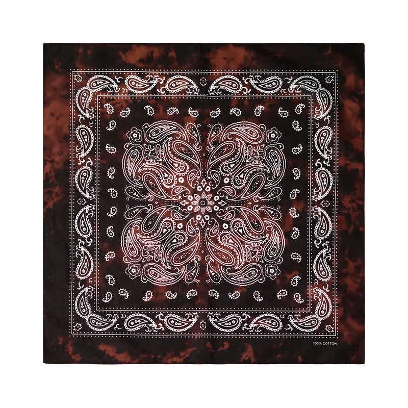 Paisley-Säurewasch-Quadratschal mit Schalschnalle