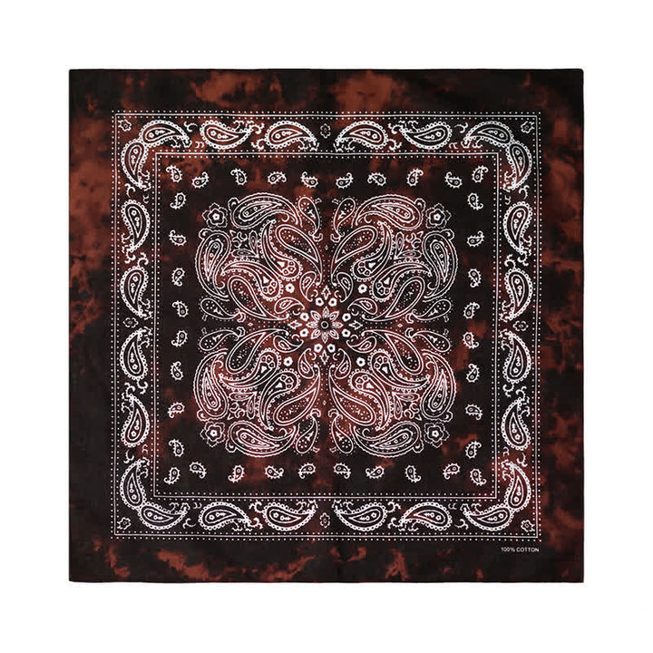 Paisley-Säurewasch-Quadratschal mit Schalschnalle
