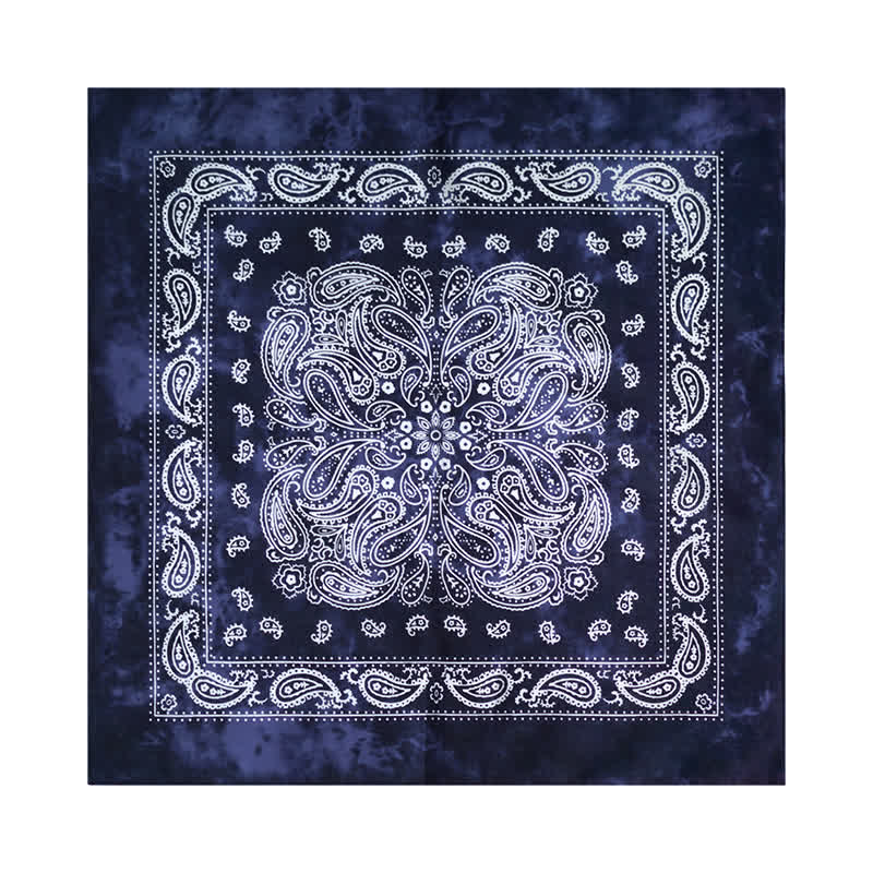 Paisley-Säurewasch-Quadratschal mit Schalschnalle