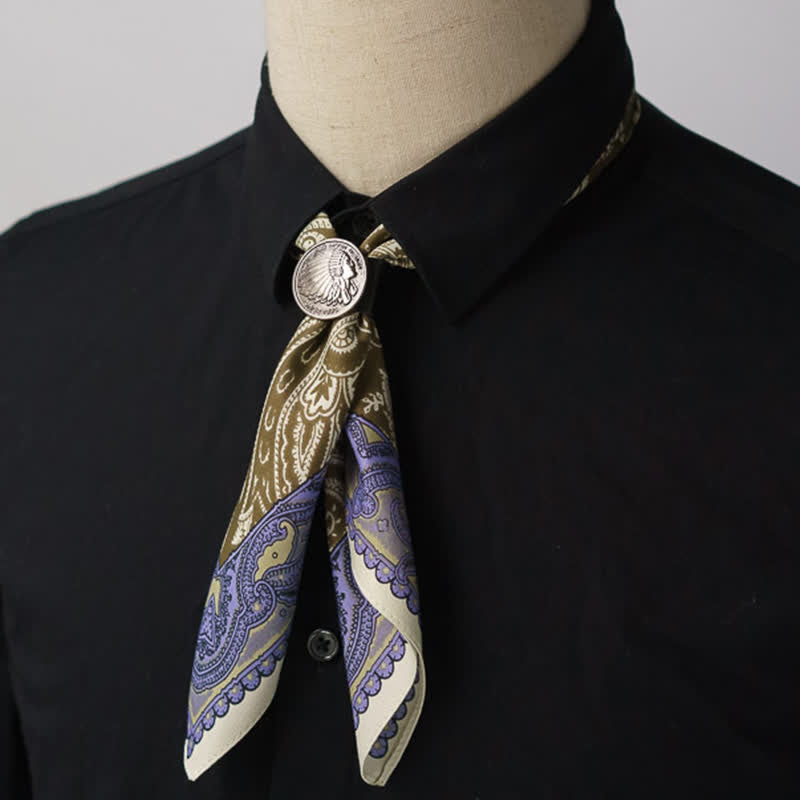 Exotisches Paisley-bedrucktes quadratisches Halstuch mit Schalschnalle