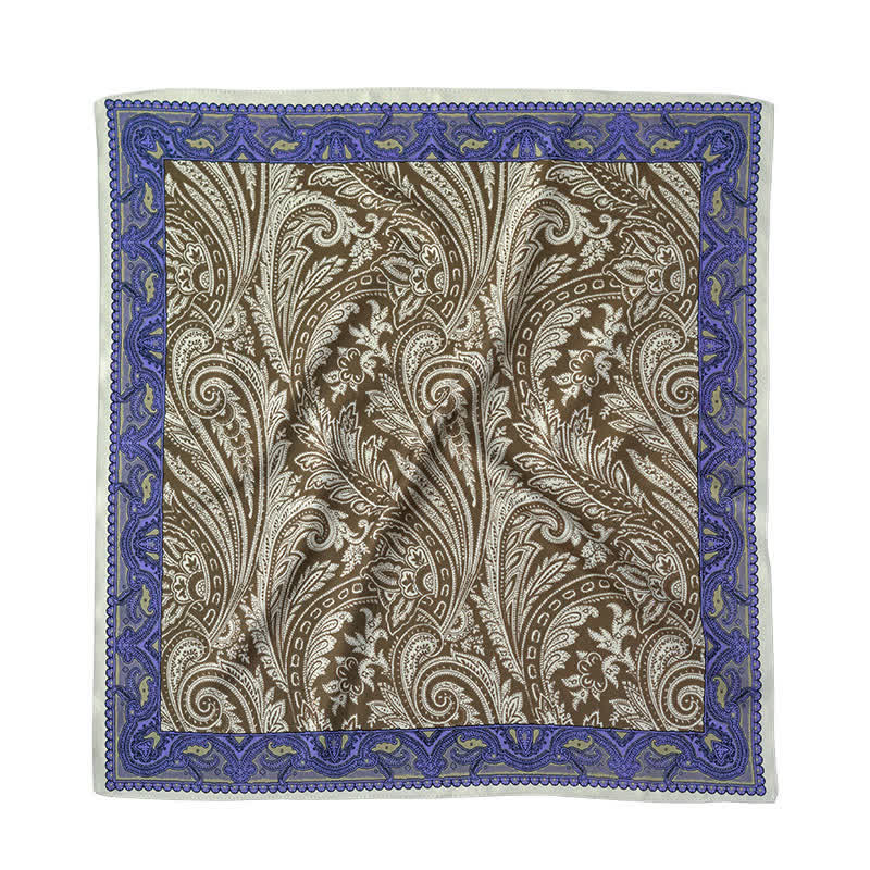 Exotisches Paisley-bedrucktes quadratisches Halstuch mit Schalschnalle - image 1