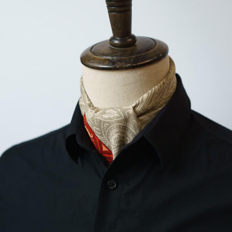 Exotisches Paisley-bedrucktes quadratisches Halstuch mit Schalschnalle - image 17