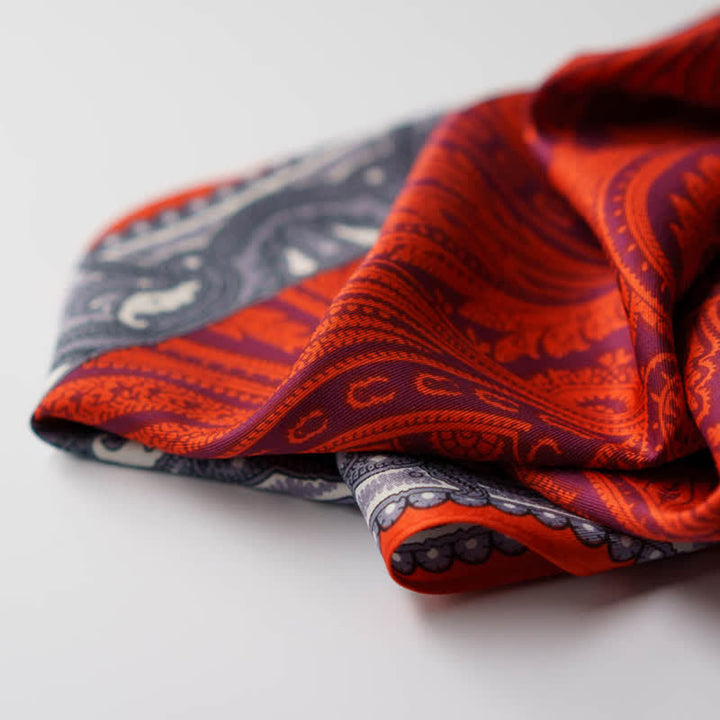 Exotisches Paisley-bedrucktes quadratisches Halstuch mit Schalschnalle