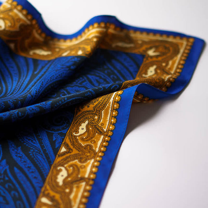 Exotisches Paisley-bedrucktes quadratisches Halstuch mit Schalschnalle