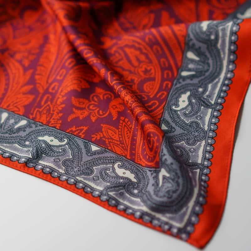 Exotisches Paisley-bedrucktes quadratisches Halstuch mit Schalschnalle