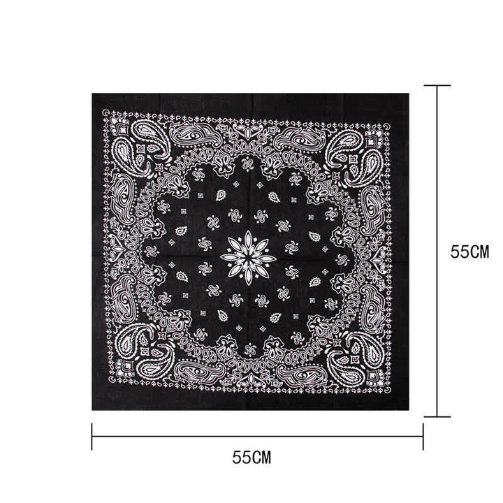 Mode Paisley-Bedruckter quadratischer Schal mit Schal-Schnalle