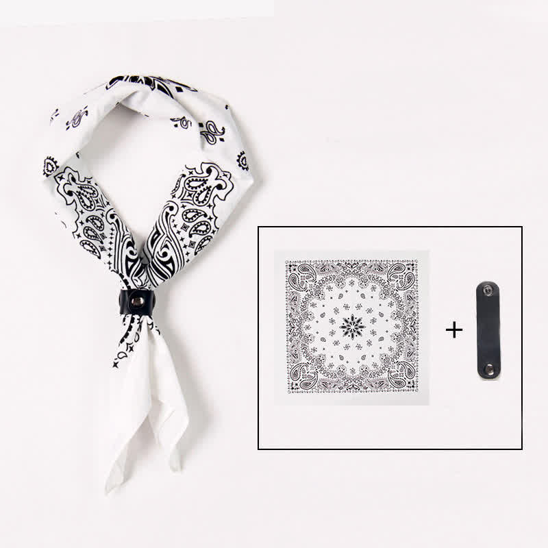 Mode Paisley-Bedruckter quadratischer Schal mit Schal-Schnalle