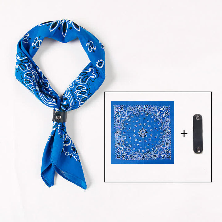 Mode Paisley-Bedruckter quadratischer Schal mit Schal-Schnalle