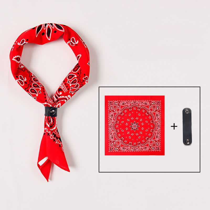 Mode Paisley-Bedruckter quadratischer Schal mit Schal-Schnalle