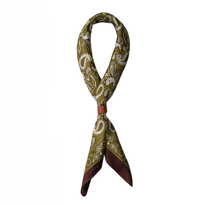 Klassisches zweifarbiges Paisley Blumenmuster Quadrattuch