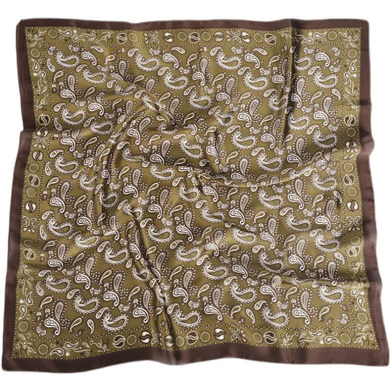 Klassisches zweifarbiges Paisley Blumenmuster Quadrattuch