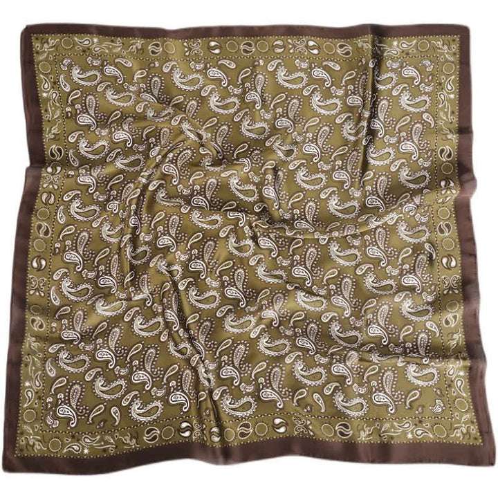 Klassisches zweifarbiges Paisley Blumenmuster Quadrattuch