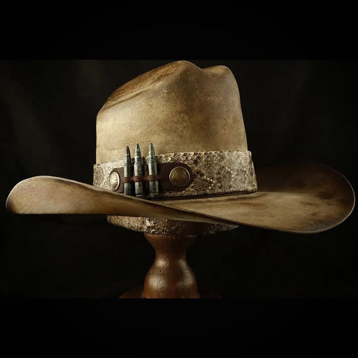 Bullet Decors Schlangenhautmuster Band Cowboyhut