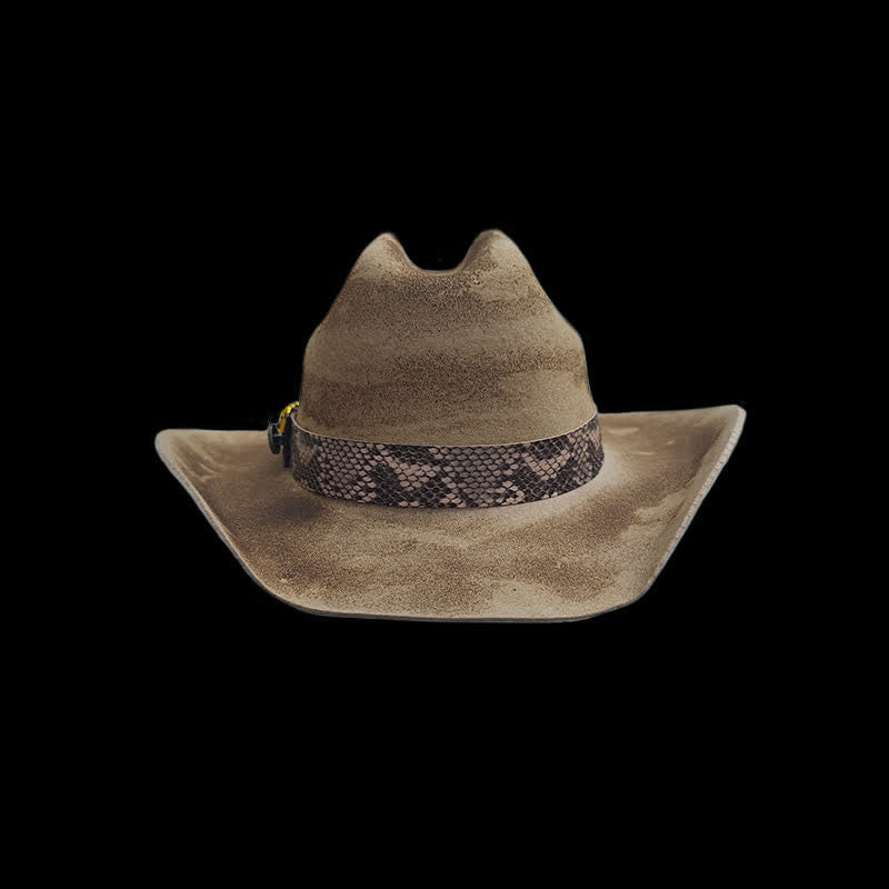Bullet Decors Schlangenhautmuster Band Cowboyhut