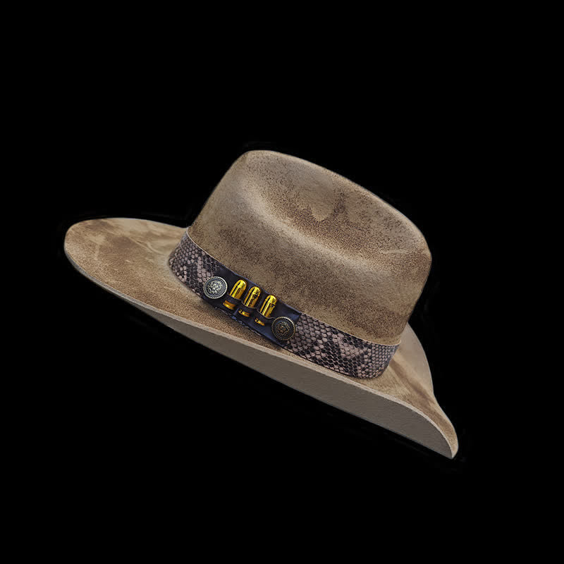 Bullet Decors Schlangenhautmuster Band Cowboyhut - image 2