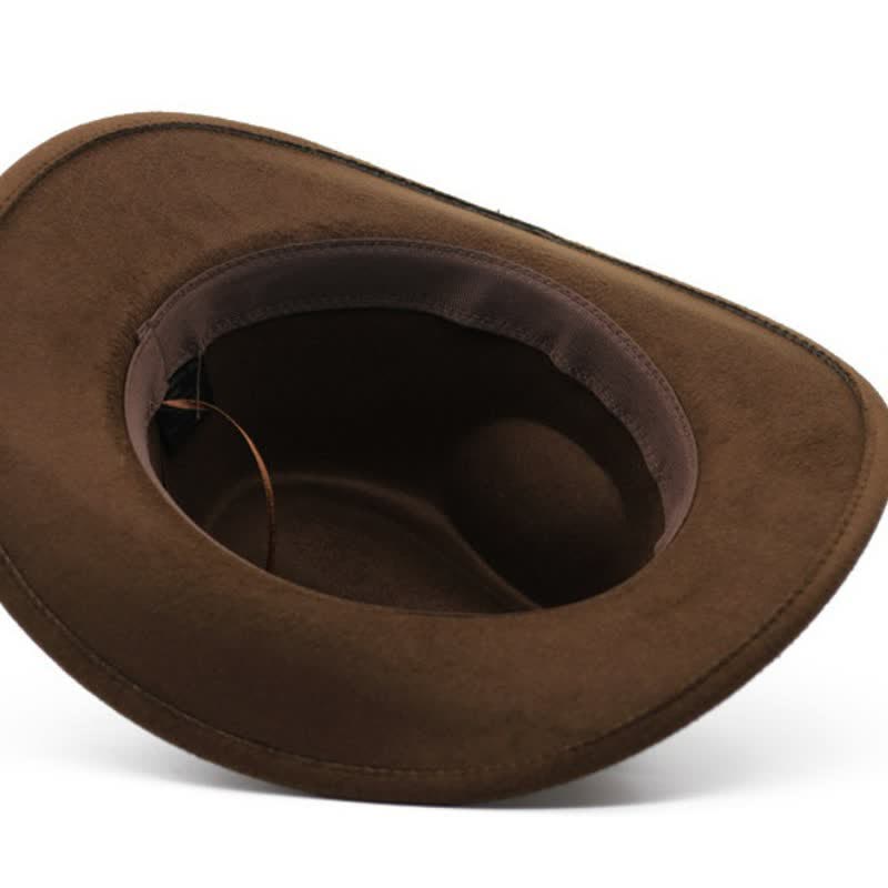 Western Wild Bull Ox Cowboyhut aus Filz mit Riemen