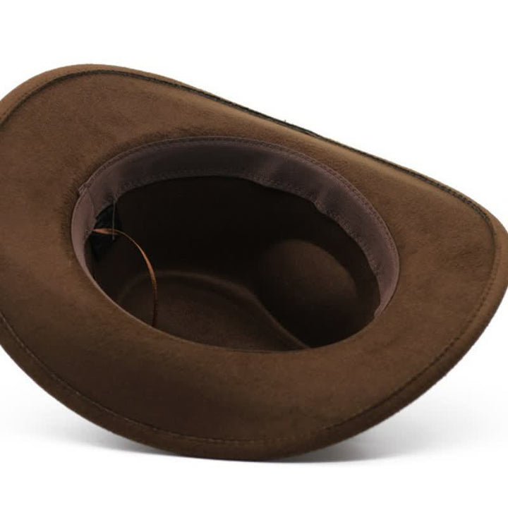 Western Wild Bull Ox Cowboyhut aus Filz mit Riemen