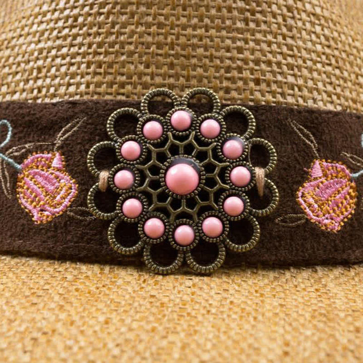 Pink Flower Western Party Cowgirl Cowboy Strohhut - image 5