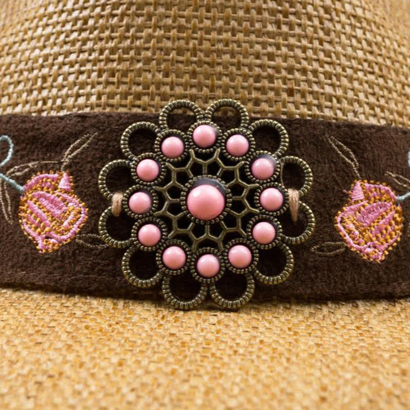 Pink Flower Western Party Cowgirl Cowboy Strohhut - image 5
