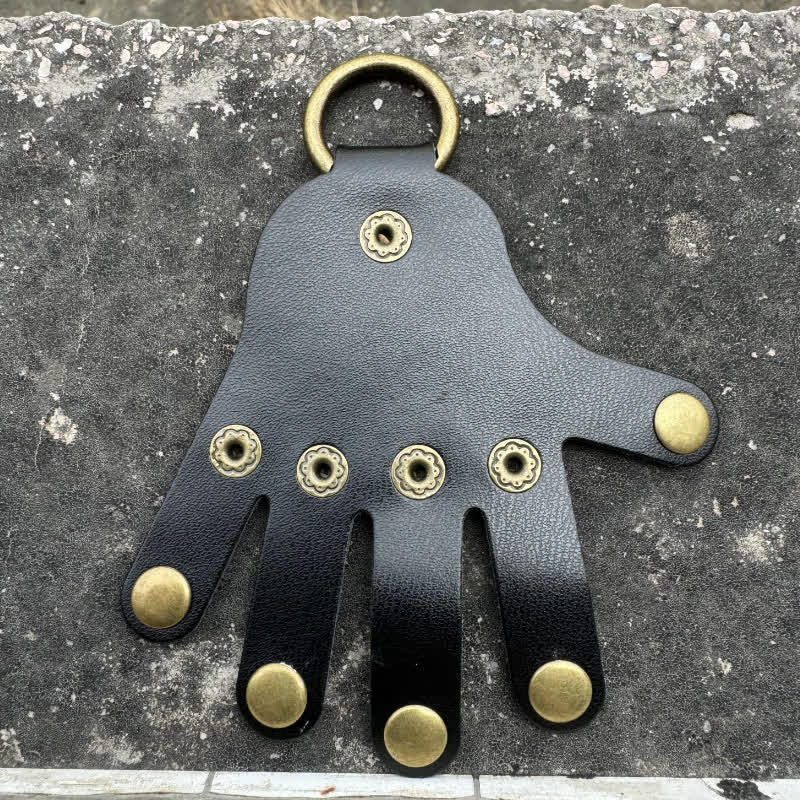 Witziger kreativer Schlüsselanhänger aus Leder in Fingerform - Schwarz - image 7