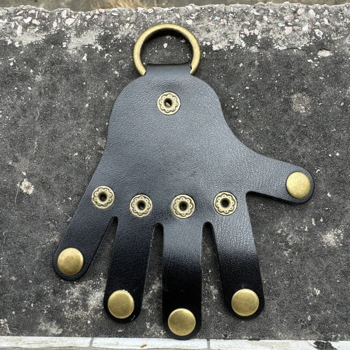 Witziger kreativer Schlüsselanhänger aus Leder in Fingerform - Schwarz - image 7