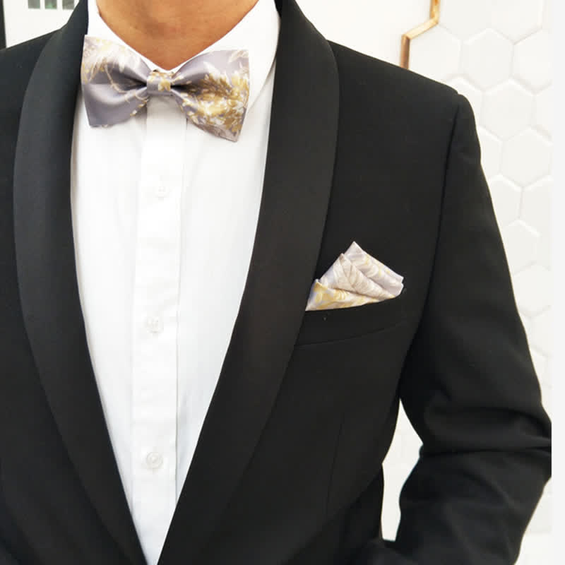 Elegantere graue, gelbe und weiße Blumenfliege für Herren