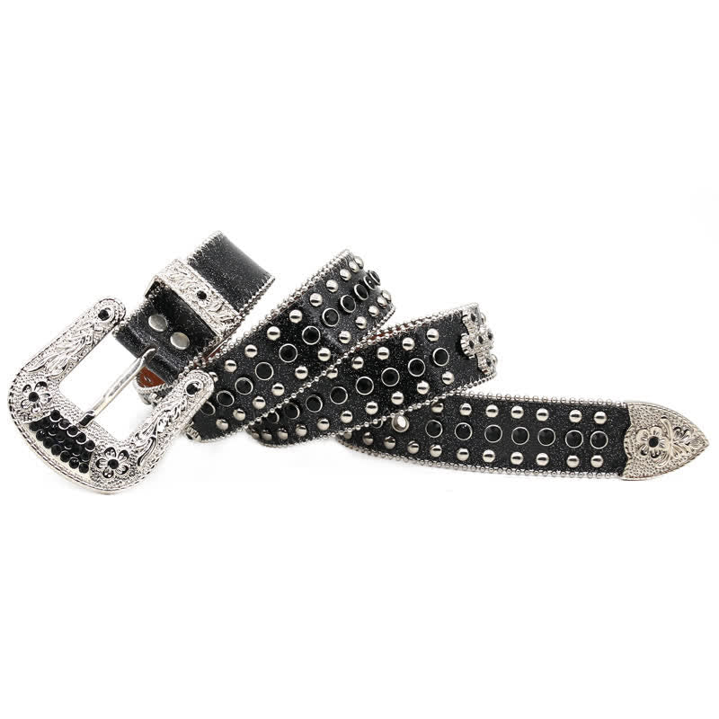Western Bling Cross Rivet Studs Leder Gürtel