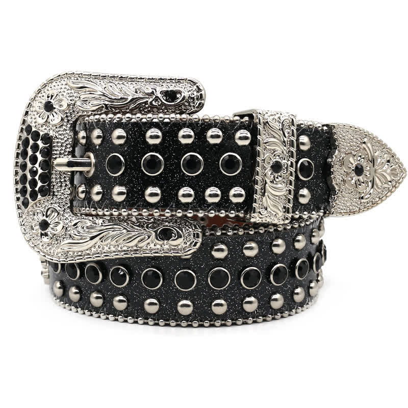 Western Bling Cross Rivet Studs Leder Gürtel