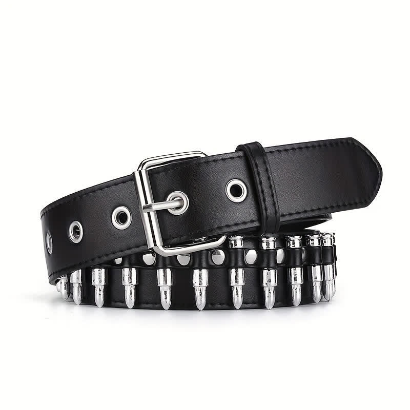 Stylischer Punk-Nieten-Dekor-Ledergürtel