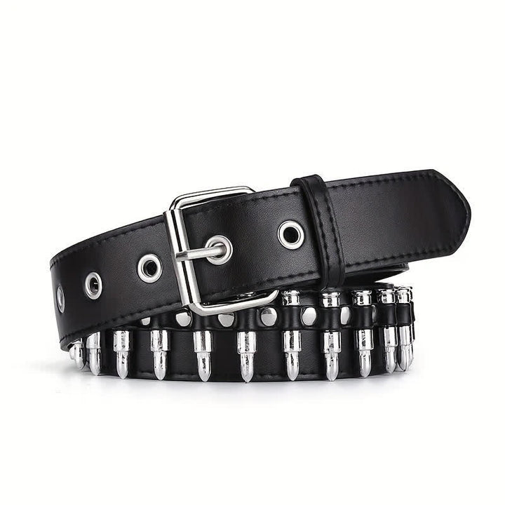 Stylischer Punk-Nieten-Dekor-Ledergürtel