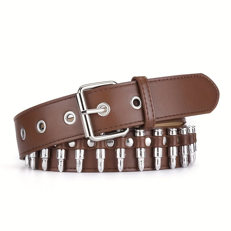 Stylischer Punk-Nieten-Dekor-Ledergürtel