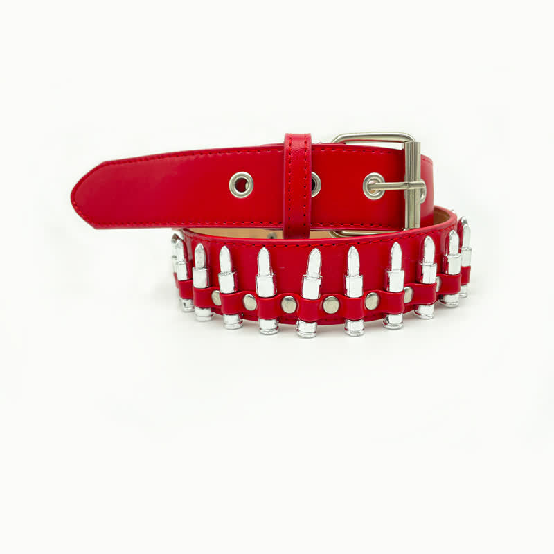 Stylischer Punk-Nieten-Dekor-Ledergürtel
