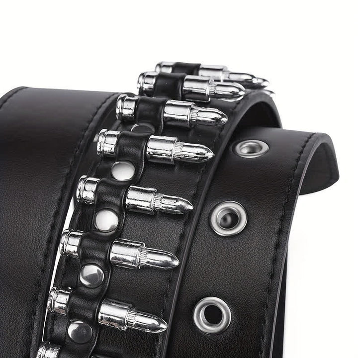 Stylischer Punk-Nieten-Dekor-Ledergürtel
