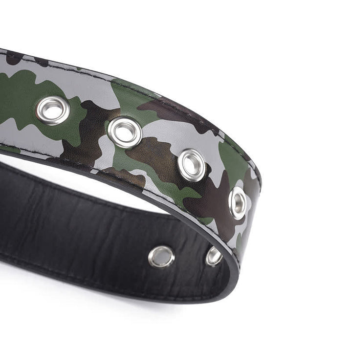 Camouflage Rock Wild Bullet Rivets Ledergürtel